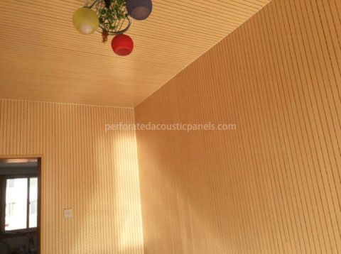 Wood Slat Ceiling Perforated Acoustic Panels