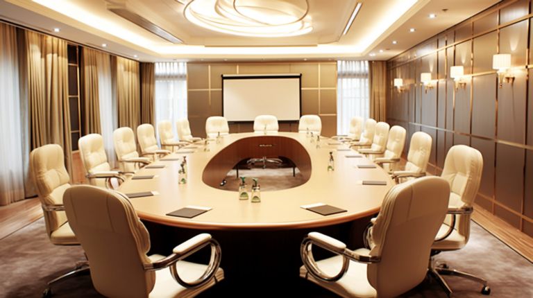 decorate wood paneling for meeting room