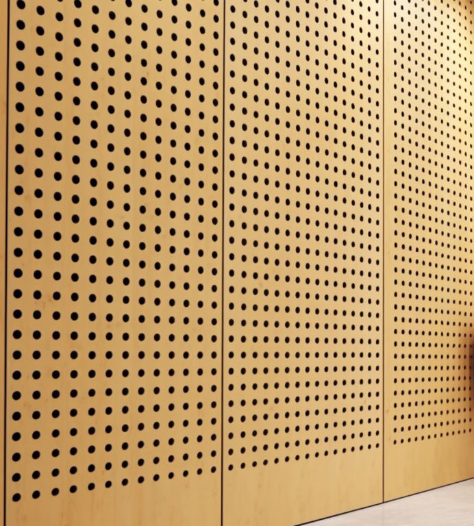 perforated wood acoustic panel