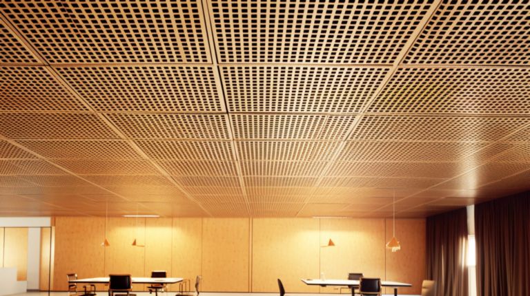 perforated wood ceiling